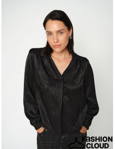 MMAldo Monogram Blouse | Black