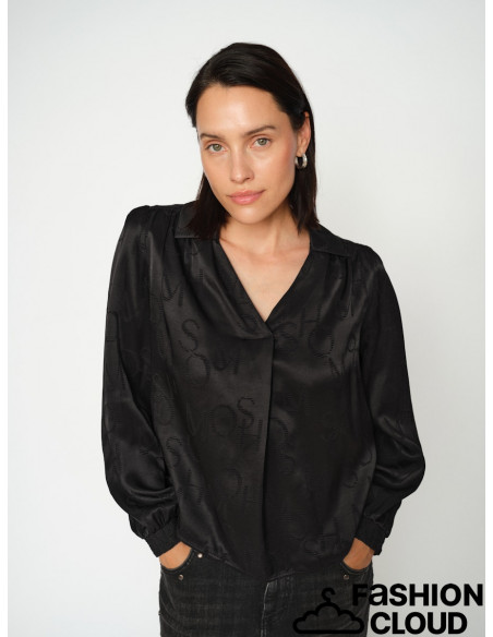 MMAldo Monogram Blouse | Black