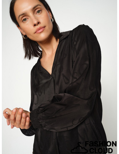 MMAldo Monogram Blouse | Black