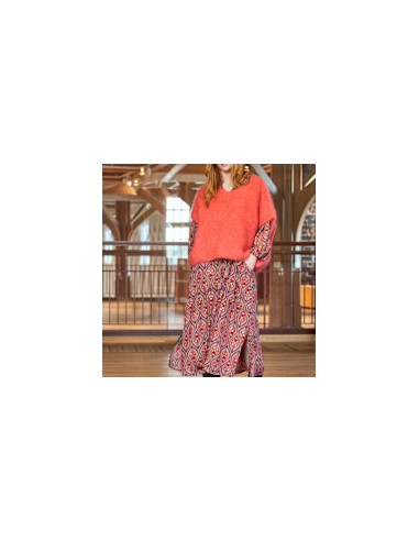 BCBjoerk Knitted V-neck Vest | Coral