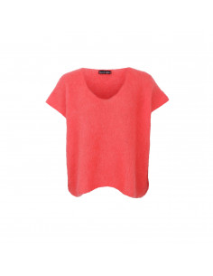 BCBjoerk Knitted V-neck Vest | Coral 2
