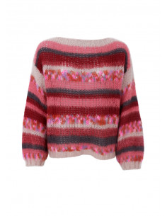 BCFontana Striped Pullover | Berry