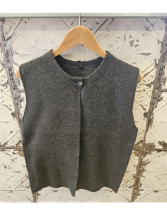 OnlAnneli Button Vest | Grey