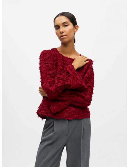 OBJDaria O-Neck Top | Red