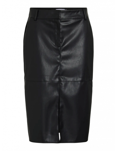 ViDagmar Midi Coated Skirt | Black