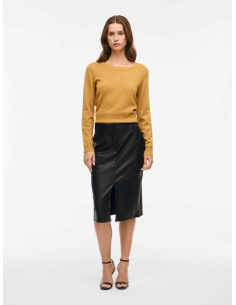 ViDagmar Midi Coated Skirt | Black 2