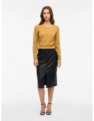 ViDagmar Midi Coated Skirt | Black