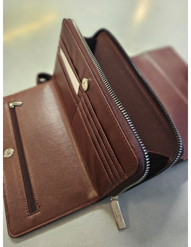 Väska med lock | Vinröd