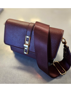 Väska m lock | Vinröd