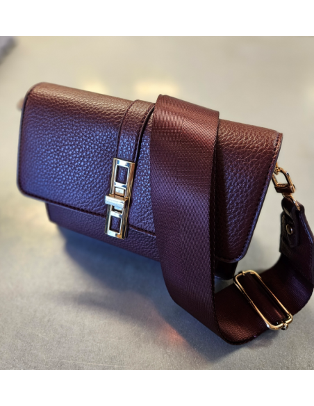 Väska m lock | Vinröd