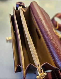 Väska m lock | Vinröd 2