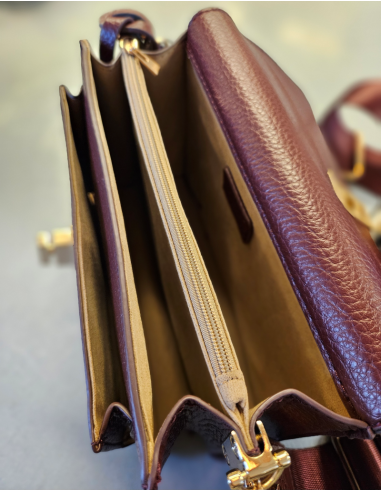 Väska m lock | Vinröd