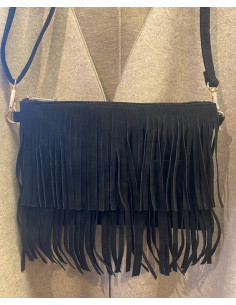 Väska med fransar | Black