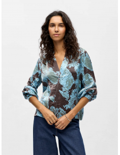ObjYeva V-Neck Top | Brown