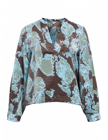 ObjYeva V-Neck Top | Brown