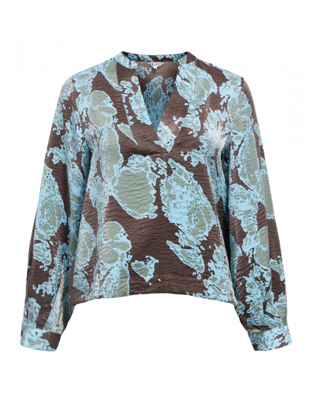 ObjYeva V-Neck Top | Brown