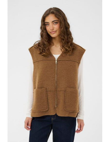 CuOva Birgith Waistcoat | Toffee