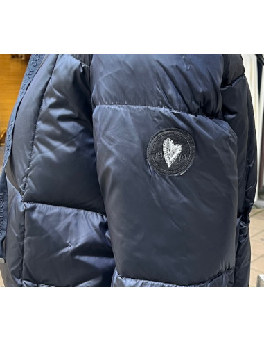 MmNova Metallic Down Jacket | Navy