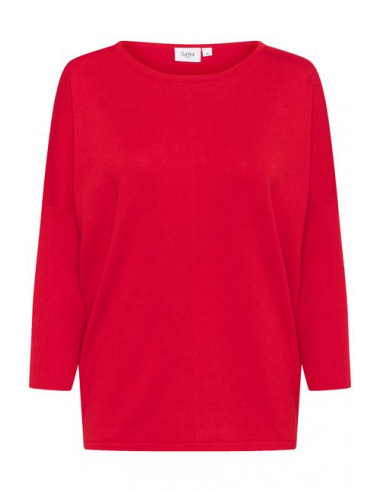 MilaSZ R-Neck Pullover | Red