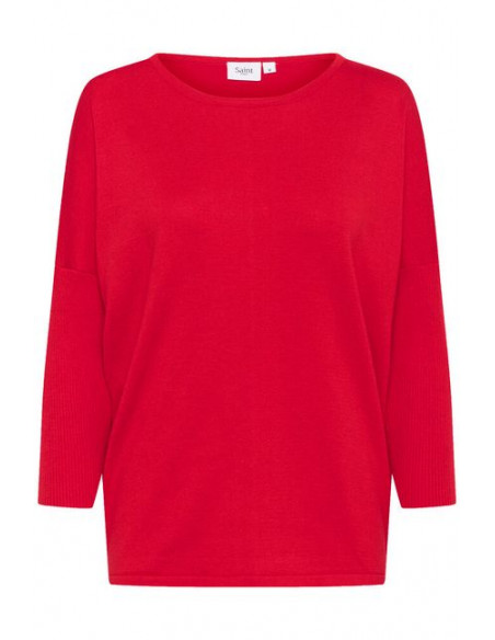 MilaSZ R-Neck Pullover | Red
