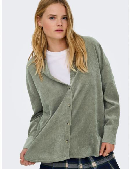 OnlMarike Cord Shirt | Olive