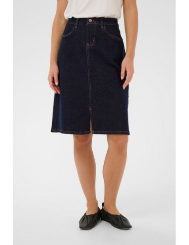 CrDenaya Denim Skirt | DkBlue