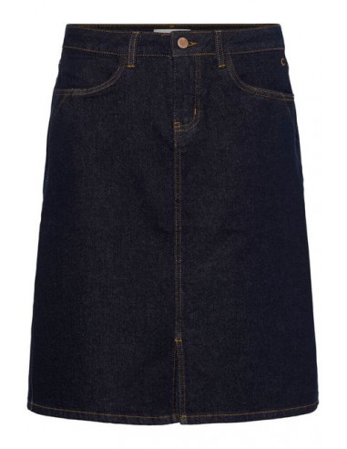 CrDenaya Denim Skirt | DkBlue