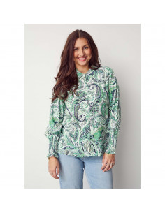 Gyta Smock Blouse | Green