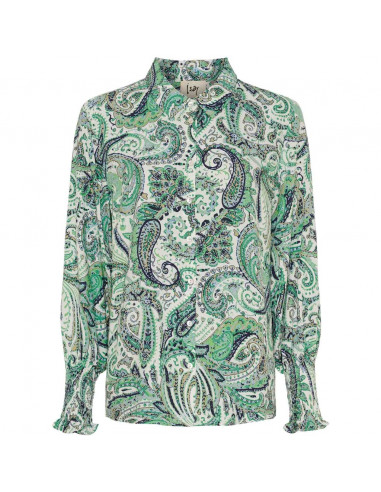 Gyta Smock Blouse | Green