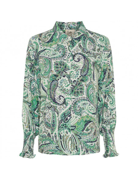 Gyta Smock Blouse | Green