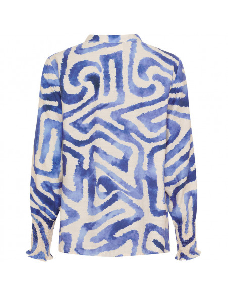 Ane Printed Blouse | Blue