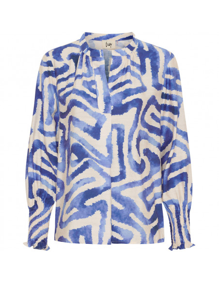 Ane Printed Blouse | Blue