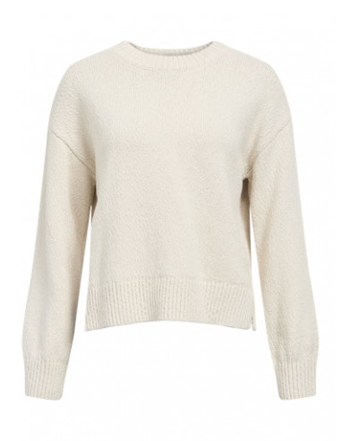 OBJSima LS Knit Pullover | Sand