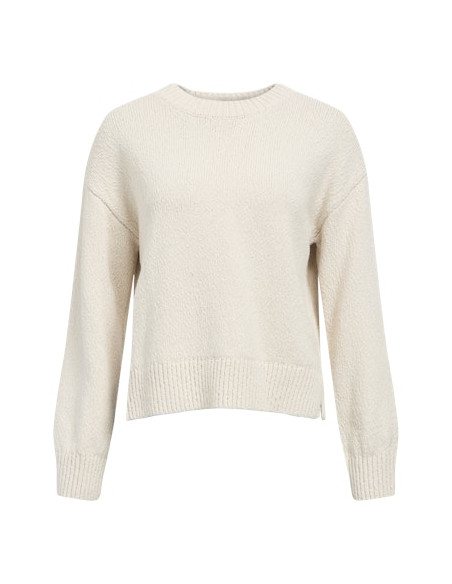 OBJSima LS Knit Pullover | Sand