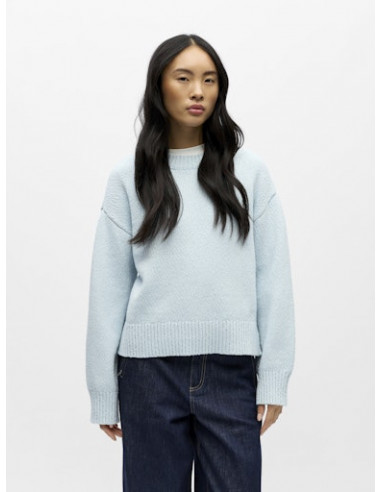 OBJSima LS Knit Pullover | Sky