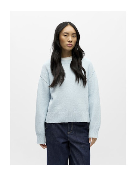 OBJSima LS Knit Pullover | Sky
