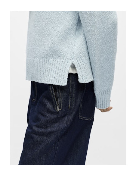 OBJSima LS Knit Pullover | Sky