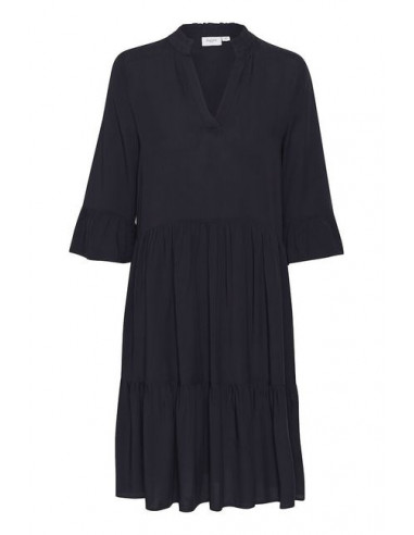 EdaSZ Solid Dress | Deep Blue