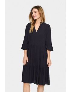 EdaSZ Solid Dress | Deep Blue