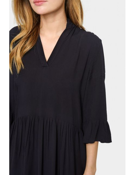 EdaSZ Solid Dress | Deep Blue