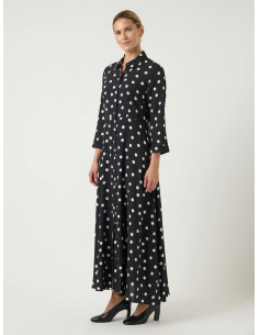 YasSavanna Long Shirt Dress | Dots