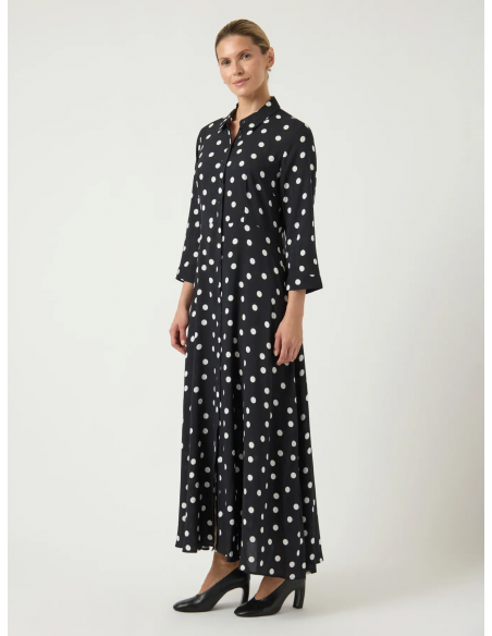 YasSavanna Long Shirt Dress | Dots