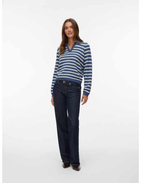 VmGorgeous V-neck Pullover | Denim