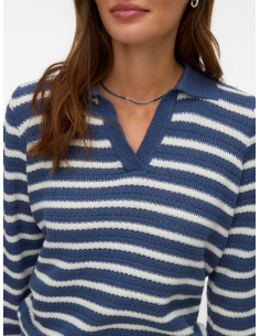VmGorgeous V-neck Pullover | Denim 2