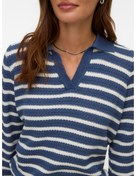 VmGorgeous V-neck Pullover | Denim