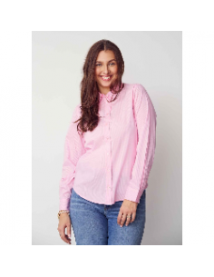 Bellis Striped Shirt | Lt Rose