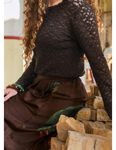 BcBlair Lace Blouse | Coffee