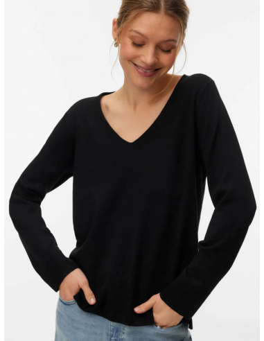 VmSilje V-Neck Pullover | Black