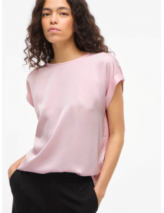 VIEllette S/S Satin Top | Blossom 2