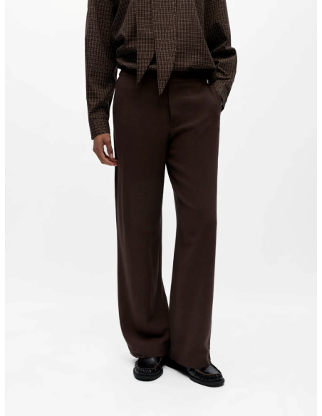 ObjSanne Wide Pant | Brown